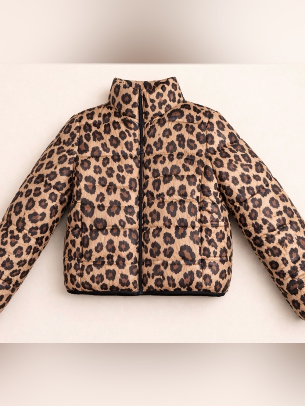 Joe Fresh x Jillian Harris primaloft leopard print puffer jacket